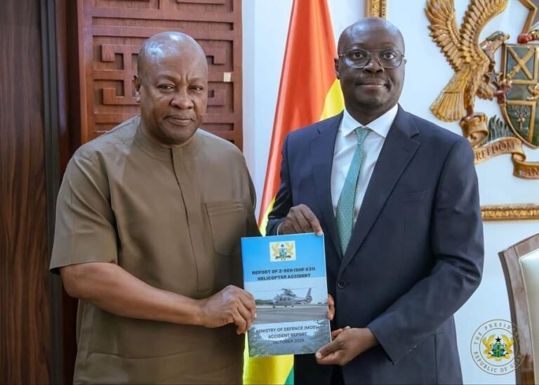 President Mahama receives investigative report on helicopter crash