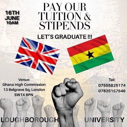 Ghanaian students in UK to protest over unpaid scholarship fees