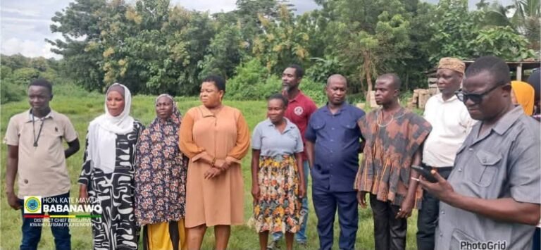 DCE hands over site for construction of modern KG block at Donkorkrom Islamic School