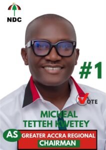 Michael Tetteh Kwetey picks Number 1 on ballot for NDC Greater Accra Chairmanship race