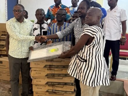 Bekwai MP distributes streetlights and LED bulbs across constituency