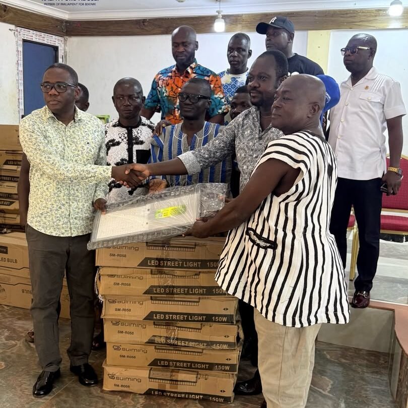 Bekwai MP distributes streetlights and LED bulbs across constituency